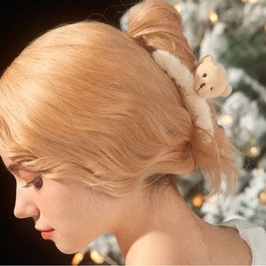 Large Plush Bear Hair Clip/Claw